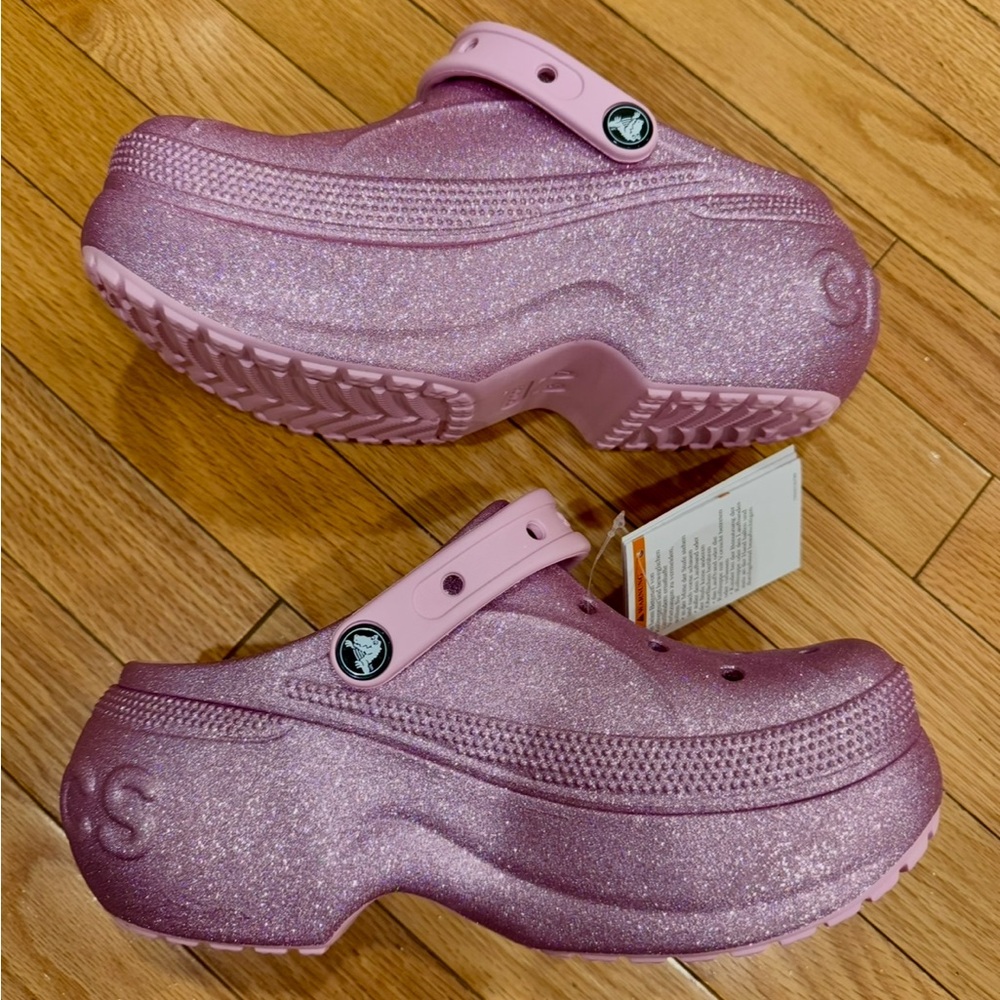 NEW Croc Bae Glitter Platform Clog - Picture 3 of 5
